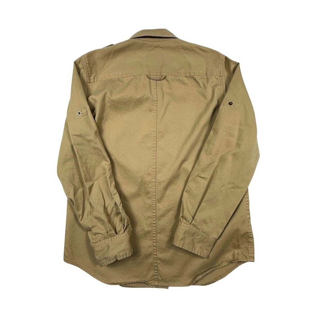 Lauren Ralph Lauren Safari Outfitters Khaki Cotton Utility Shirt Womens Small - Picture 4 of 7